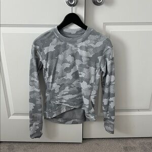 Gray Camouflage Long Sleeve Shirt